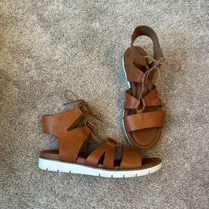 Sofft Brown Leather Sandals